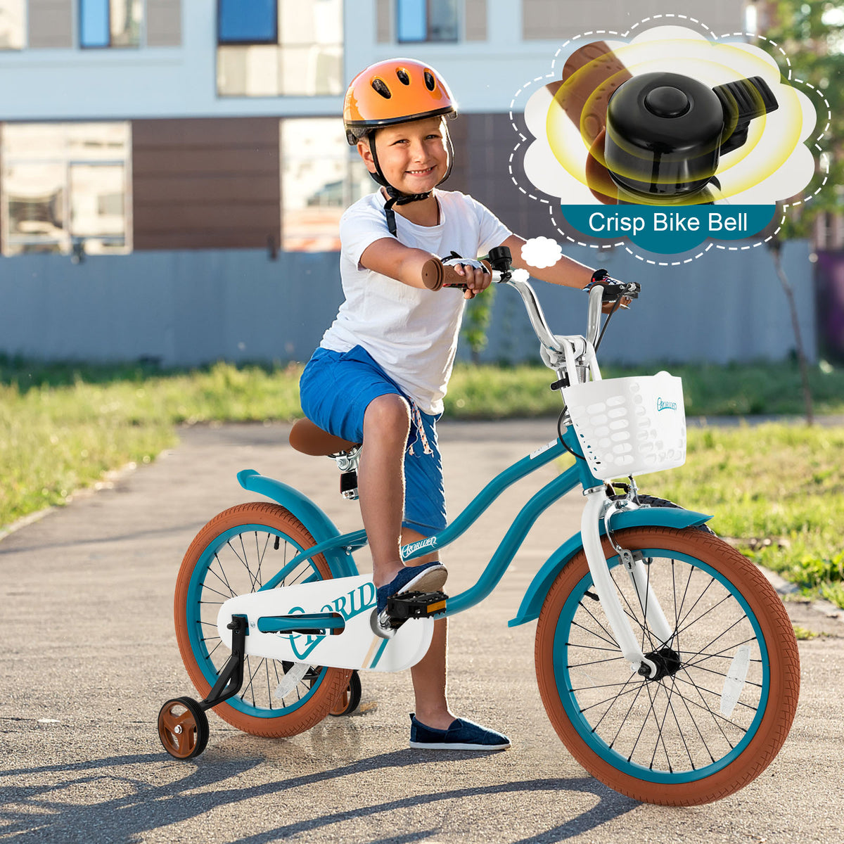 Children Bicycle With Front Handbrake, Rear Coaster Brake, Turquoise Kids Bike at Gallery Canada