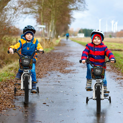 18 Feet Kids Bike, Removable Training Wheels, White, Black Kids Bike at Gallery Canada