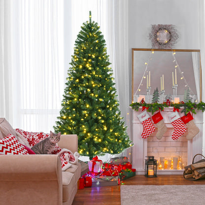 Artificial Hinged Christmas Tree, Remote LED Lights, 7', Green Christmas Tree at Gallery Canada