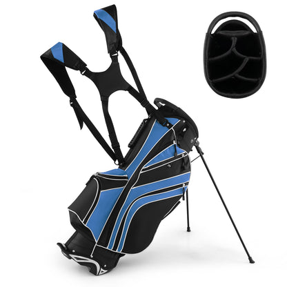 Golf Stand Cart Bag, 6-Way Divider, Carry Pockets, Blue Golf at Gallery Canada