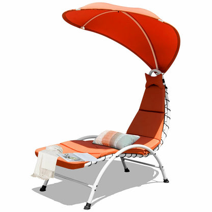 Patio Hanging Swing Hammock Chaise Lounger Chair, Orange Outdoor Chaise Lounges at Gallery Canada