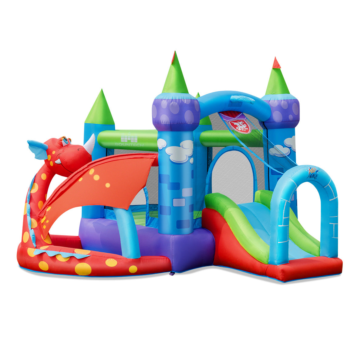 Kids Inflatable Bounce House, Dragon Jumping Slide, 740W Blower Bounce House at Gallery Canada
