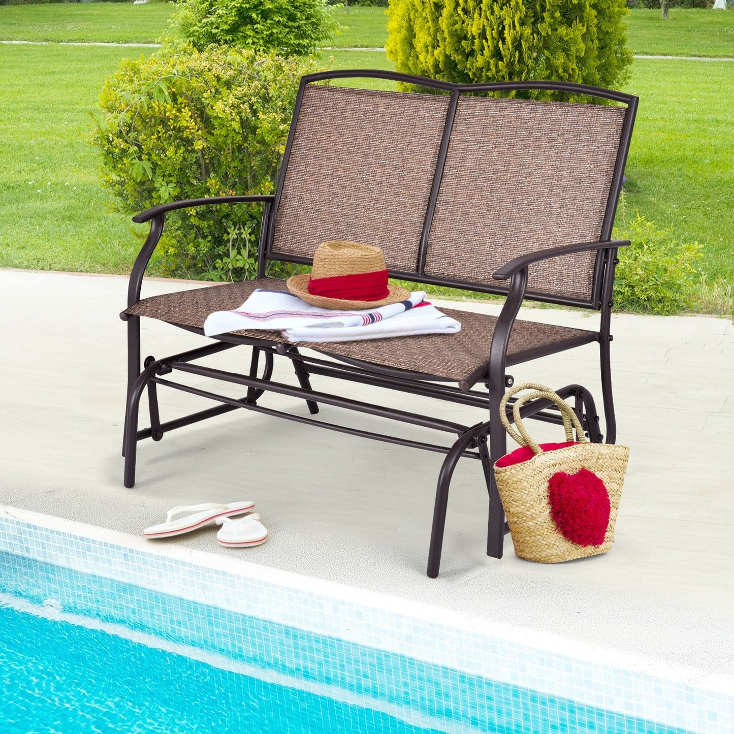 Iron Patio Rocking Chair, Brown Patio Rocking Chairs & Gliders at Gallery Canada