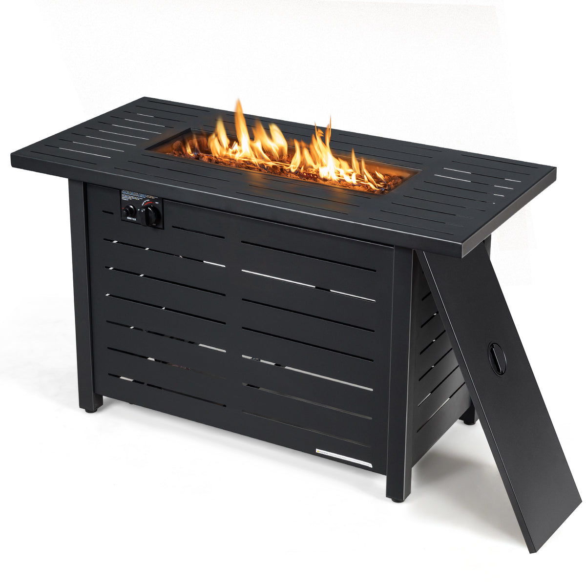42 Inch 60,000 BTU Propane Fire Pit Table, Waterproof Cover Fire Pit Tables Options at Gallery Canada