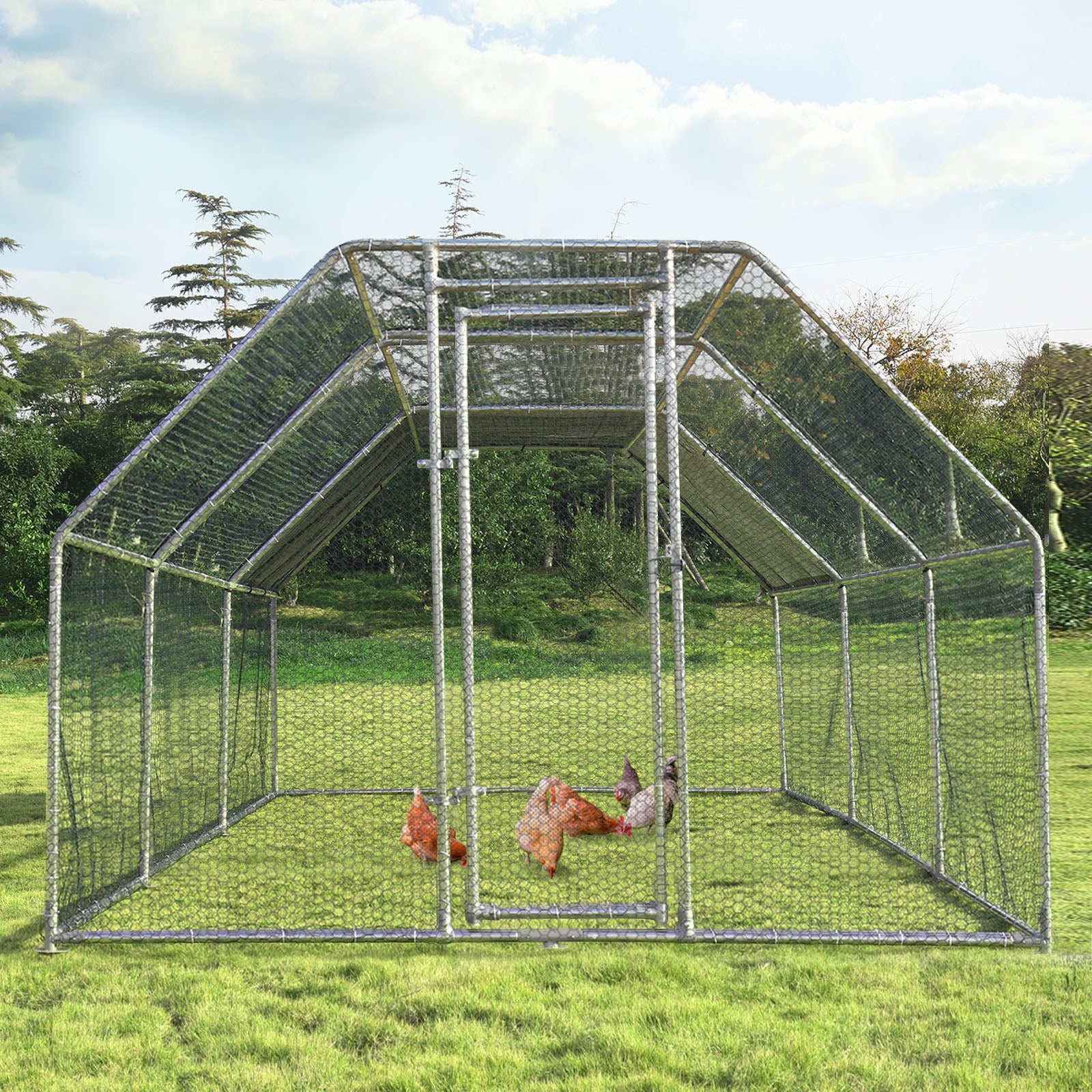 9.5 x 19 Feet Large Walk In Chicken Coop, Silver Chicken Coops at Gallery Canada
