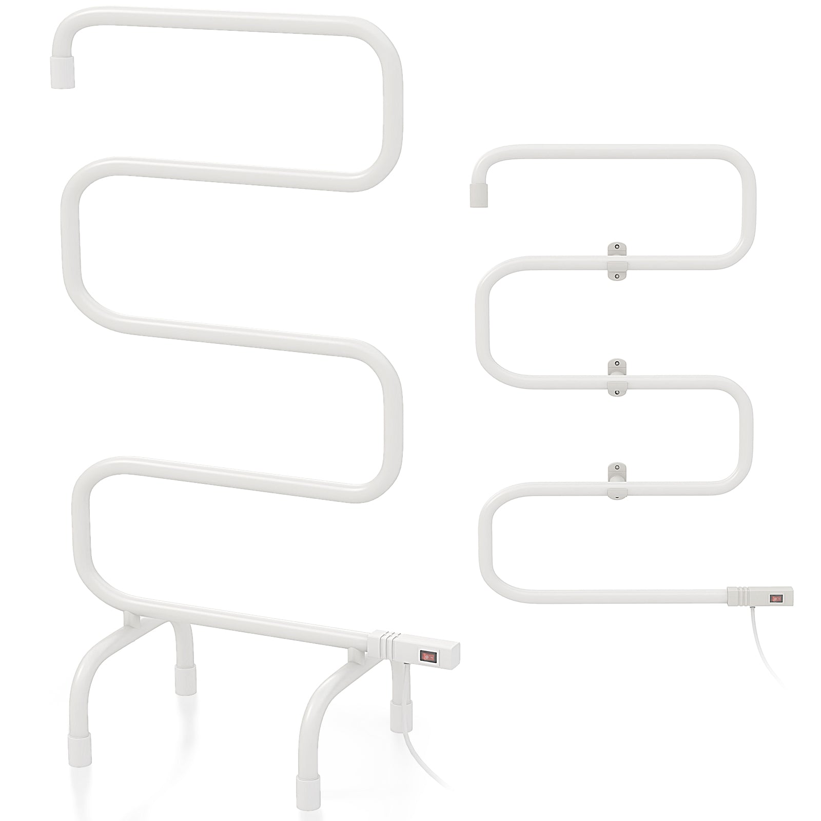 100W Electric Towel Warmer Drying Rack, White Towel Racks at Gallery Canada