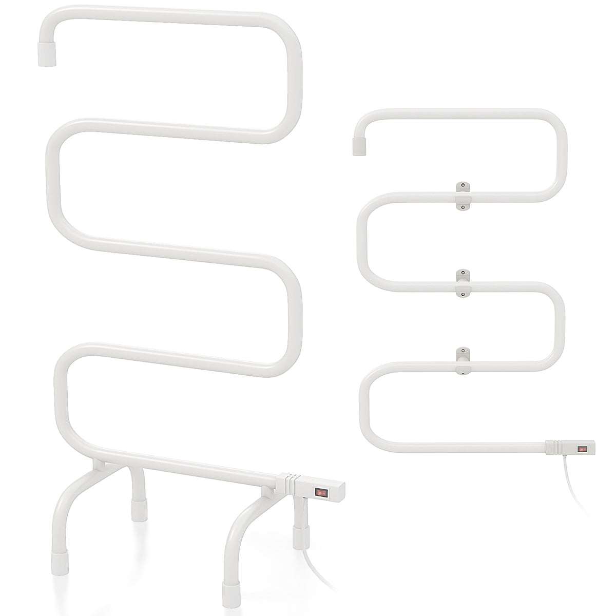 100W Electric Towel Warmer Drying Rack, White Towel Racks at Gallery Canada