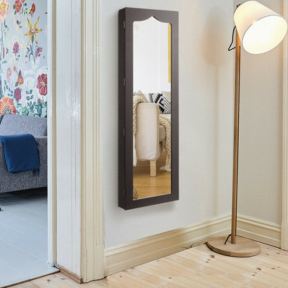 Door Hanging Mirror Jewelry Armoire, Full Length Mirror, 6 Drawers, Brown Jewelry Armoires at Gallery Canada