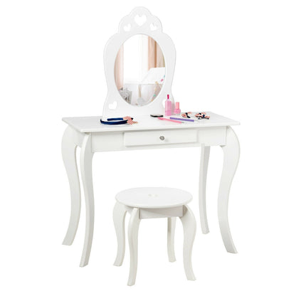 Kids Princess Makeup Dressing Play Table Set, White Makeup Vanities at Gallery Canada