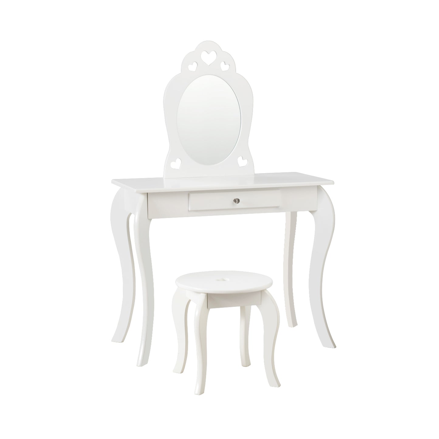 Kids Princess Makeup Dressing Play Table Set, White Makeup Vanities White at Gallery Canada
