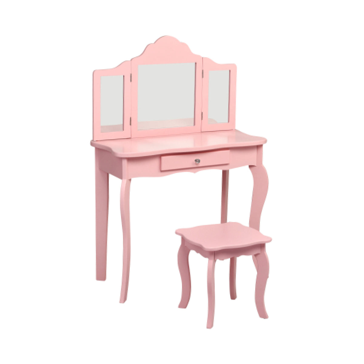 Kids Makeup Vanity Table With Stool, Pink Kids Vanities at Gallery Canada