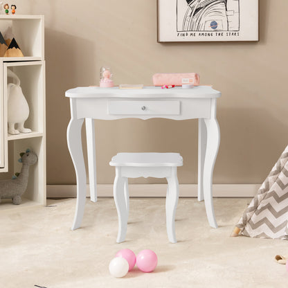 Mini Makeup Vanity Table With Stool Set, White Kids Vanities at Gallery Canada