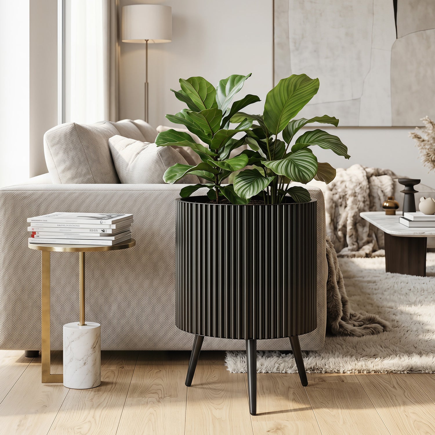 16.5 Inch Plant Pot With Stand, Tapered Legs For Garden Raised Garden Beds at Gallery Canada