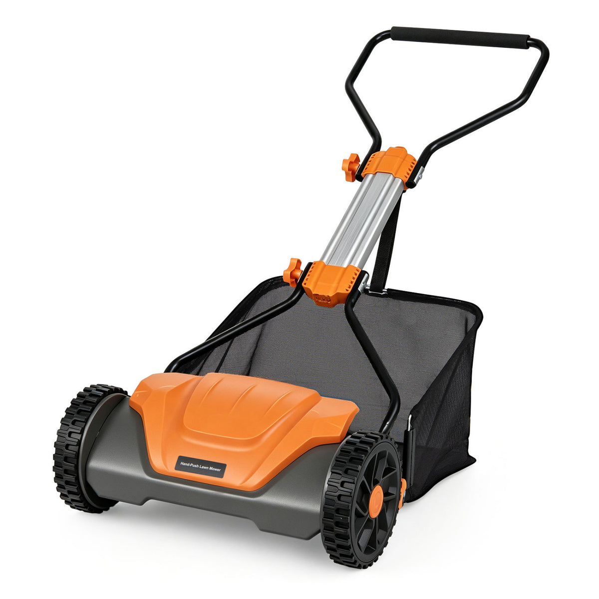 16 In Push Reel Lawn Mower, 5-Blade, 8 Gal Catcher, Orange Lawn Care Tools Orange at Gallery Canada