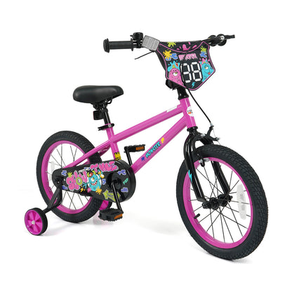 16 Inch Kids Bike with Training Wheels for Ages 4-7 Years Old Pink- Street Art Time, Pink Kids Bike at Gallery Canada