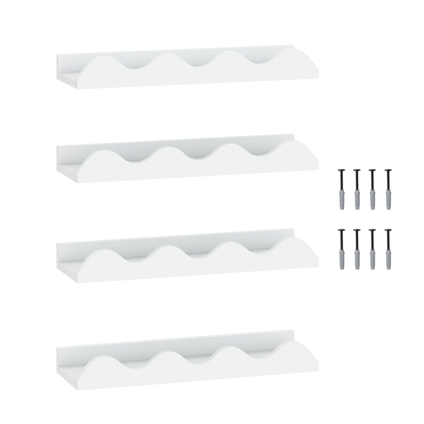 16 Inch Kids Bookshelf Set of 4 Floating Nursery Book Shelves for Decoration Book Toy Storage, White Bookcases at Gallery Canada