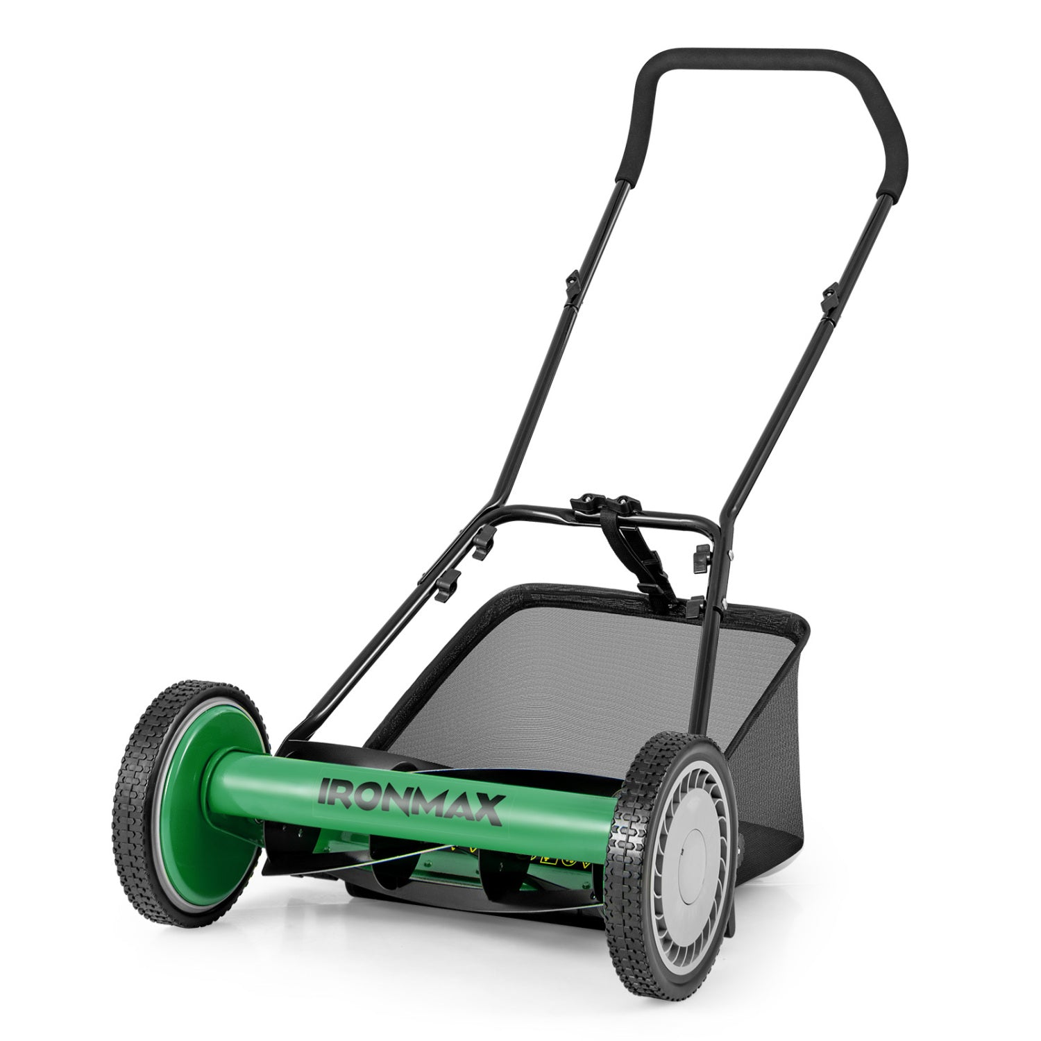 16 Inch Push Lawn Mower, 5 Steel Blades, Grass Catcher Bag, Green Lawn Care Tools at Gallery Canada