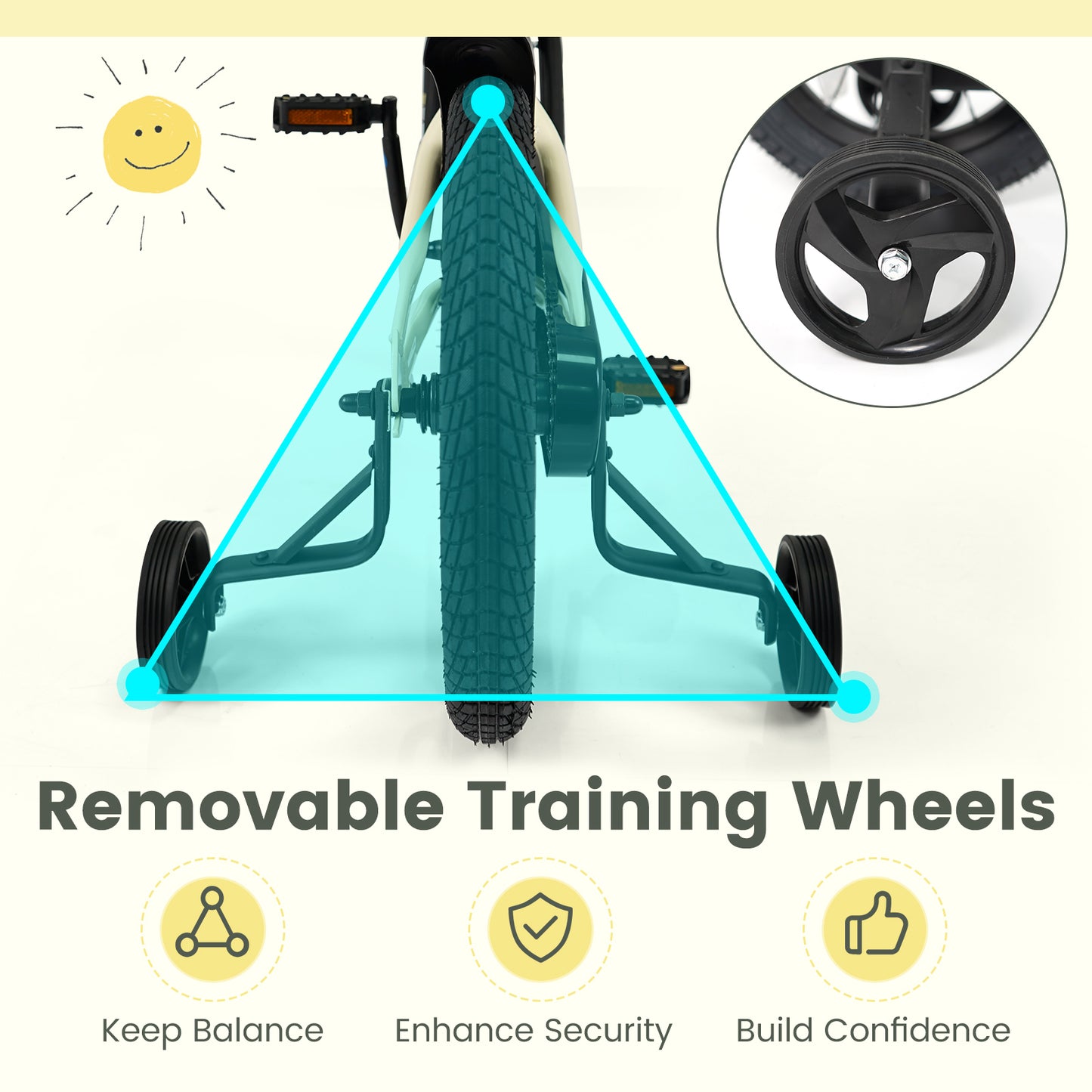 16 Inches Kids Bike With Removable Training Wheels Kids Bike at Gallery Canada