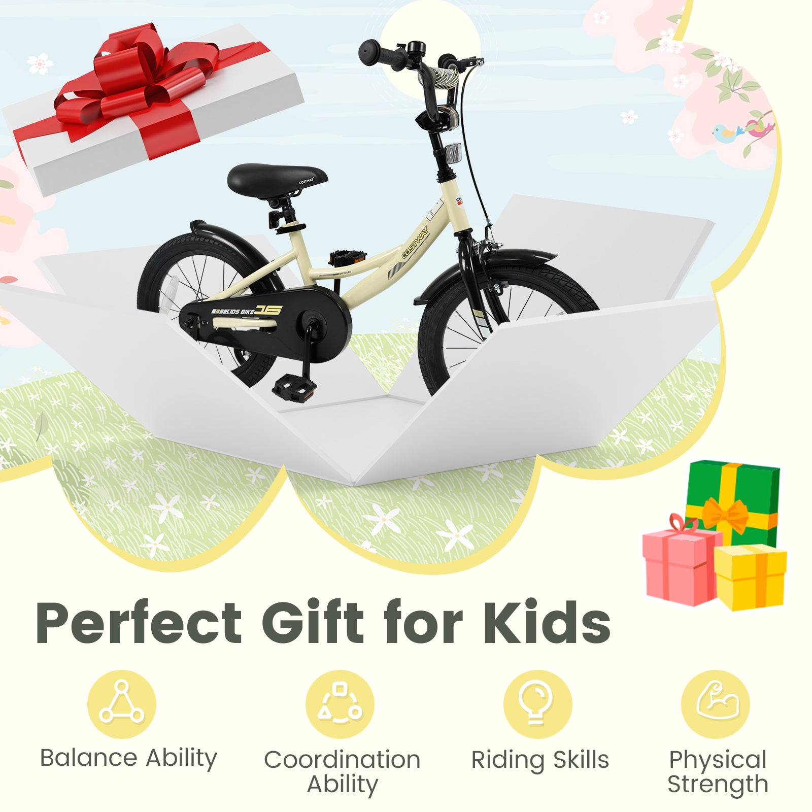 16 Inches Kids Bike With Removable Training Wheels Kids Bike at Gallery Canada