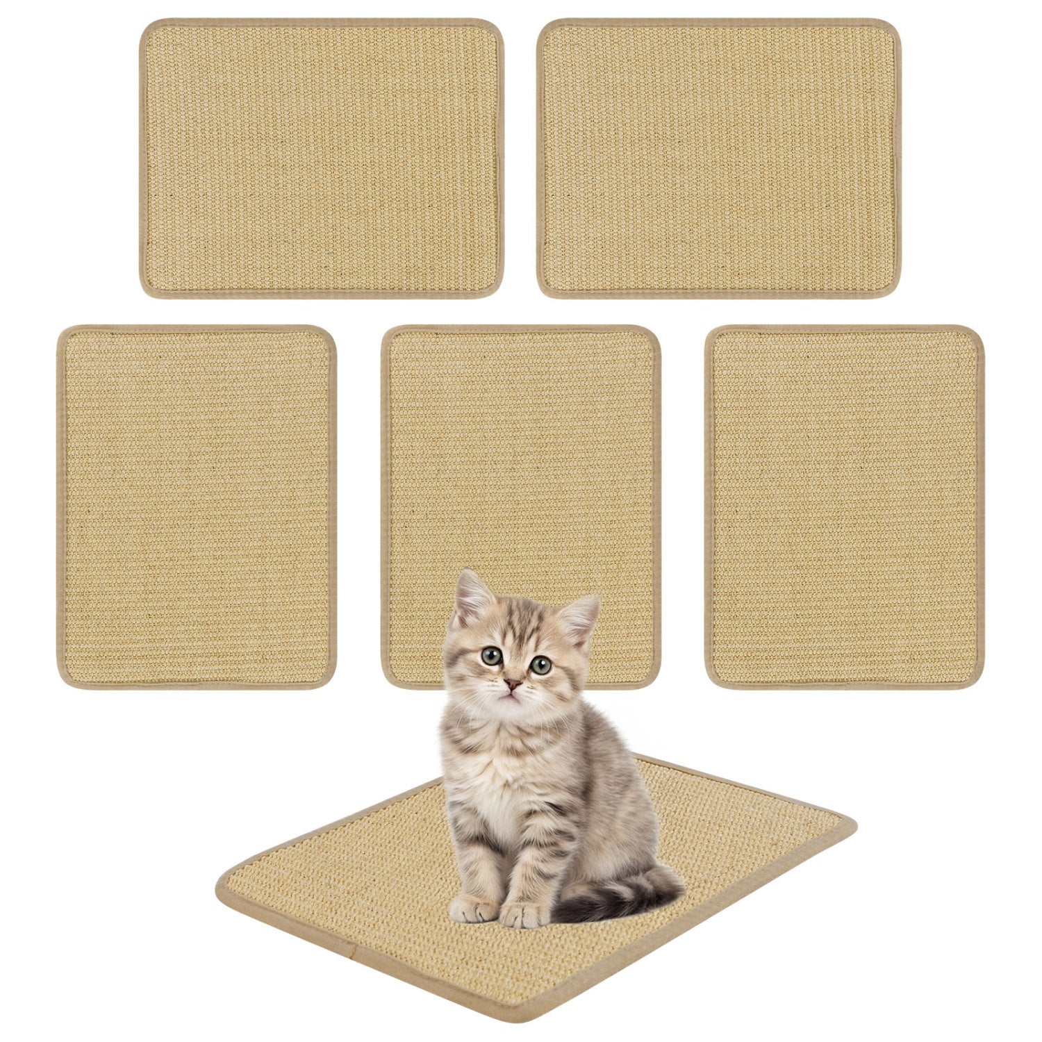 16 x 12 Inch 6-Piece Cat Scratcher Mat Set Cat Trees Condos & Scratchers Options at Gallery Canada