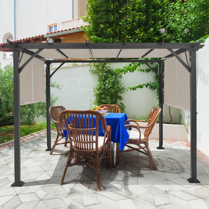 16' x 4' 2Pcs Replacement Canopy, Pergola Sun Awning, Beige Gazebos at Gallery Canada