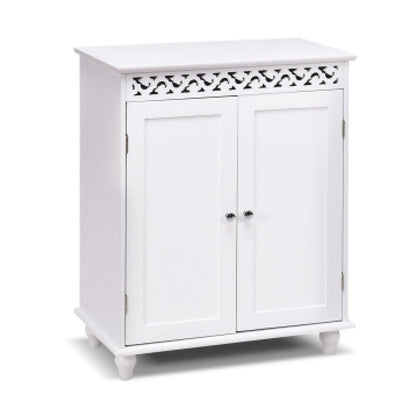 White Wooden 2-Door Storage Cabinet Cupboard, White Floor Cabinets at Gallery Canada