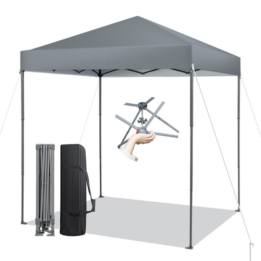 6.6 x 6.6 Feet Pop-Up Canopy Tent, UPF 50+ Sun Protection, Gray Canopies Gray at Gallery Canada