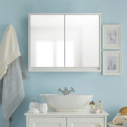 Wall Mounted Medicine Cabinet, 2 Door, White Wall Cabinets at Gallery Canada