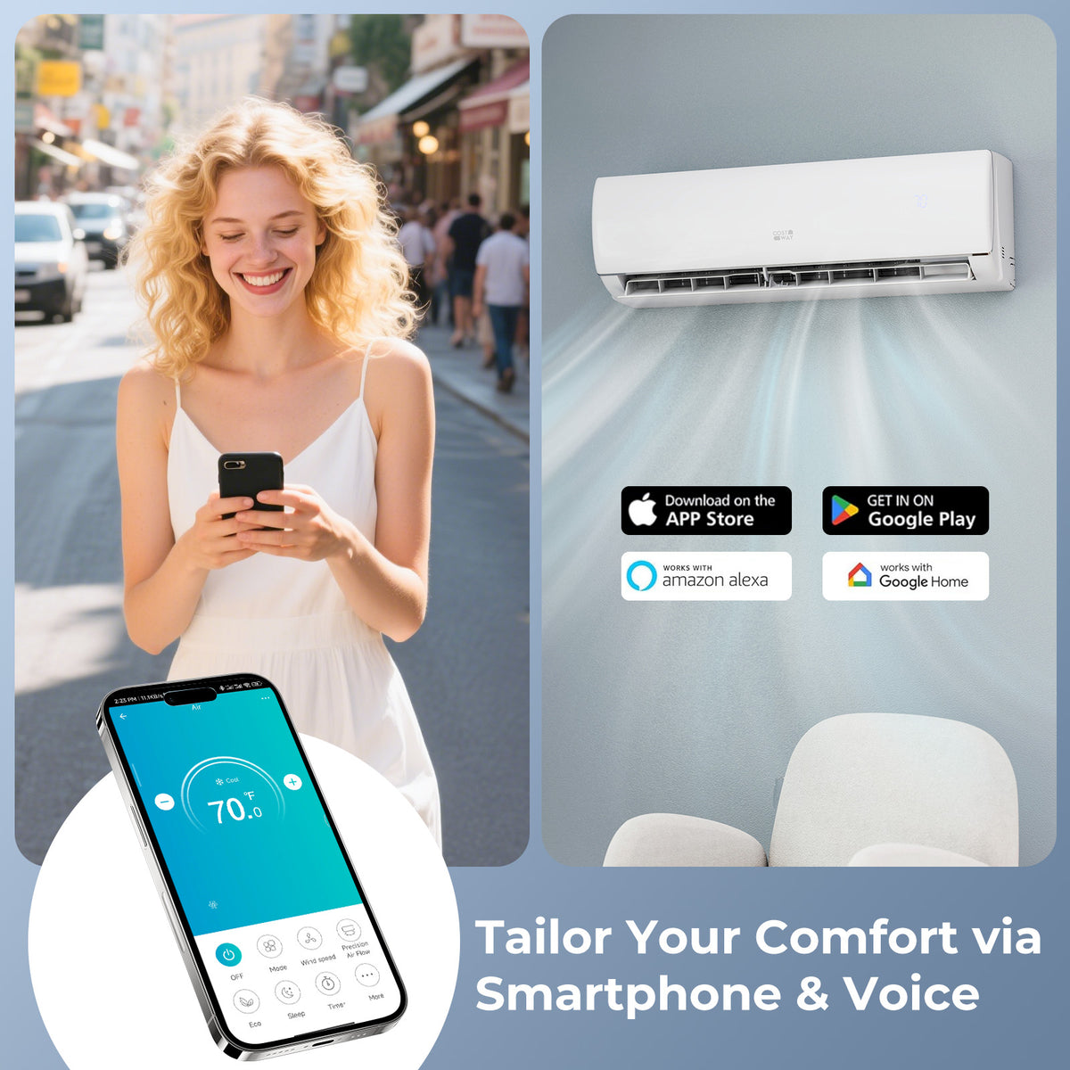 17000 BTU 208/230V Mini Split AC Heat Pump, White Mini Split Air Conditioners at Gallery Canada