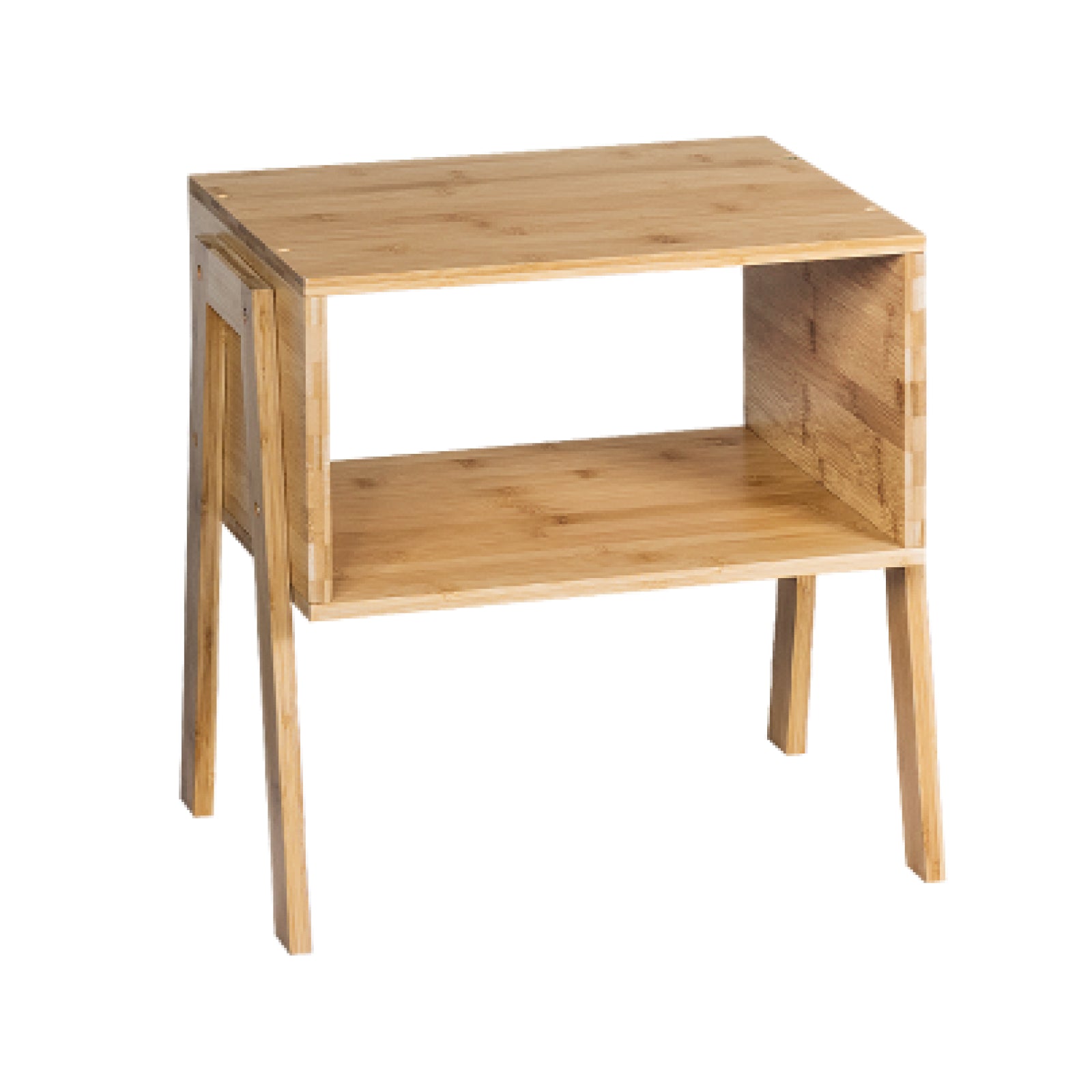 Bamboo Nightstand Sofa Table With Storage Shelf, Natural End & Side Tables at Gallery Canada