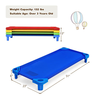 Kids Stackable Naptime Cot, Pack of 4, Multicolor Toddler Beds at Gallery Canada