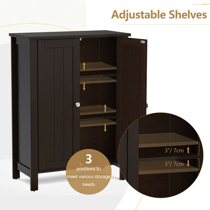 2-Door Bathroom Floor Cabinet, Brown Floor Cabinets at Gallery Canada
