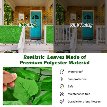 4 Pieces 118 x 39 Inch Artificial Ivy Privacy Fence, Light Green Decorative Fencing & Flooring at Gallery Canada