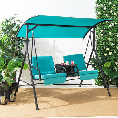 Porch Swing Chair, Adjustable Canopy, Turquoise Porch Swings at Gallery Canada