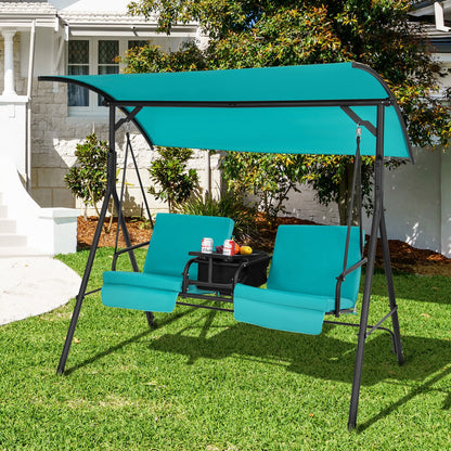 Porch Swing Chair, Adjustable Canopy, Turquoise Porch Swings at Gallery Canada