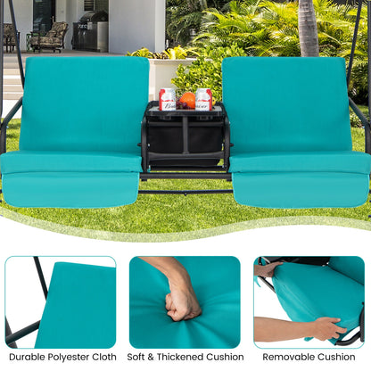 Porch Swing Chair, Adjustable Canopy, Turquoise Porch Swings at Gallery Canada