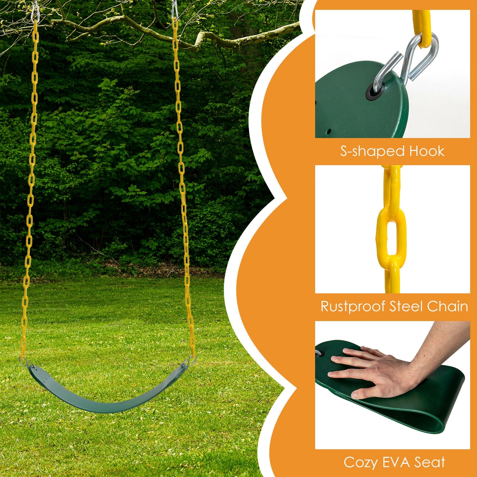 2-Pack Swing Seat Replacement, Saucer Tree Swing, Multicolor Swing & Playsets at Gallery Canada