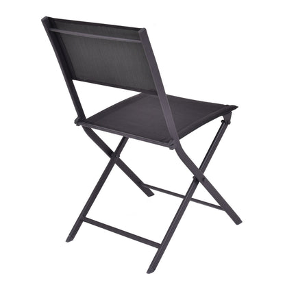 Patio Folding Chairs Set Of 4, Black Patio Dining Chairs at Gallery Canada