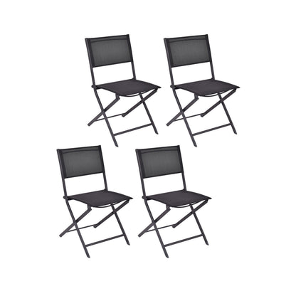 Patio Folding Chairs Set Of 4, Black Patio Dining Chairs at Gallery Canada