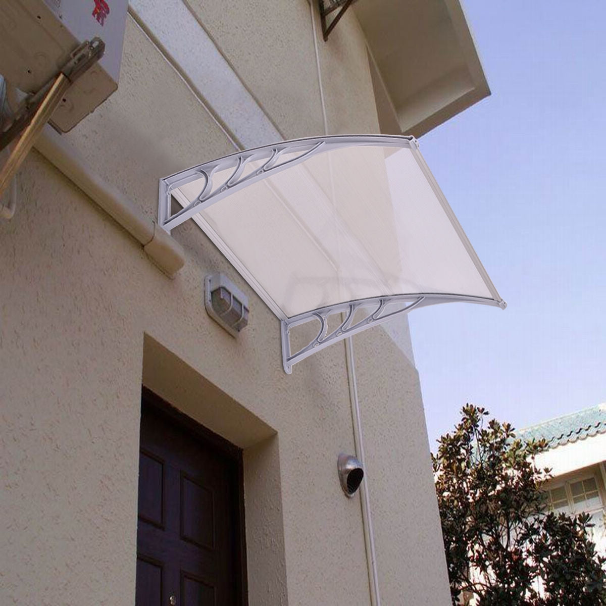 40 x 40 Inch Polycarbonate Outdoor Front Door Window Awning Canopy, Gray Outdoor Shades at Gallery Canada