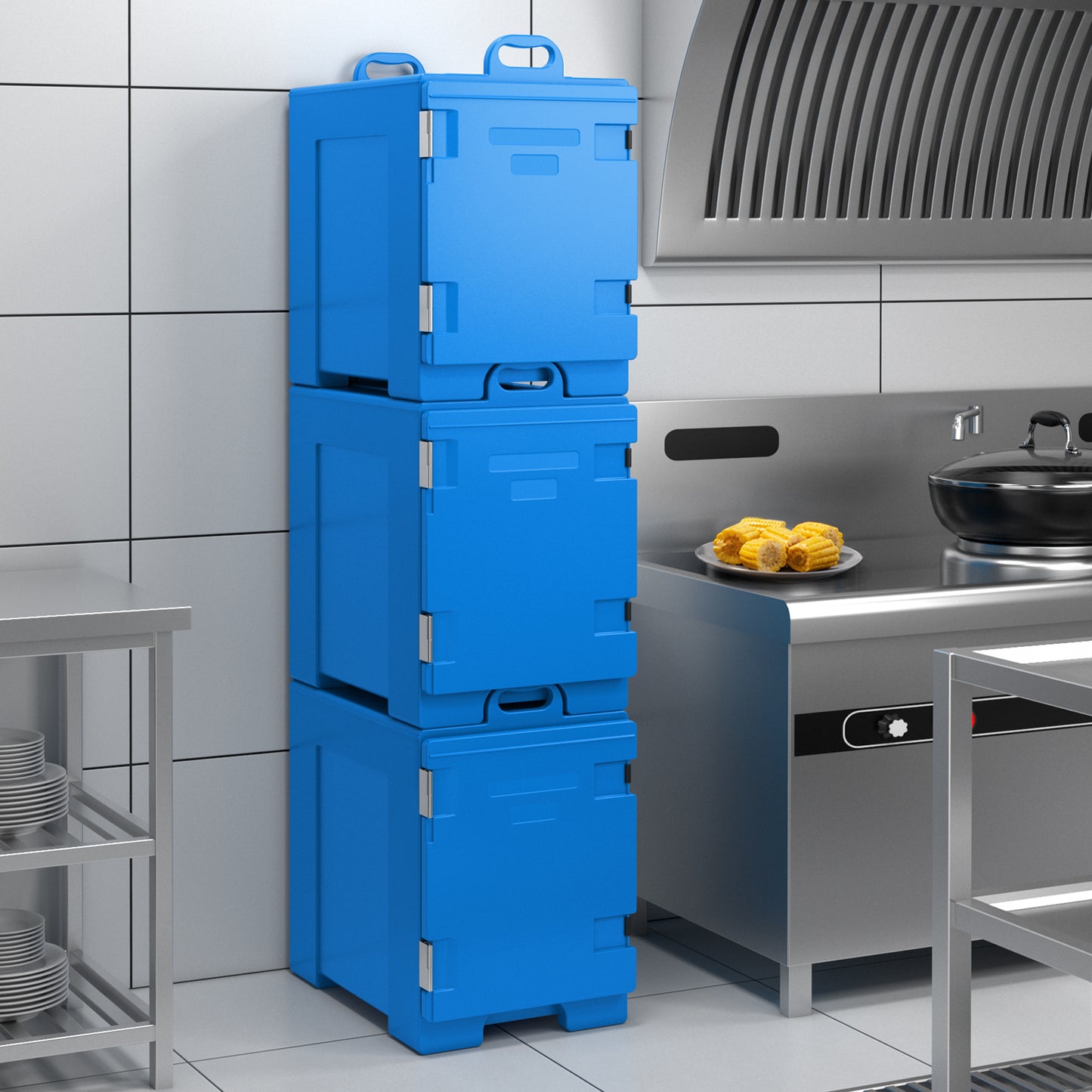 81 Quart Insulated Food Pan Carrier, End Loading, Navy Food Warmers & Burners at Gallery Canada