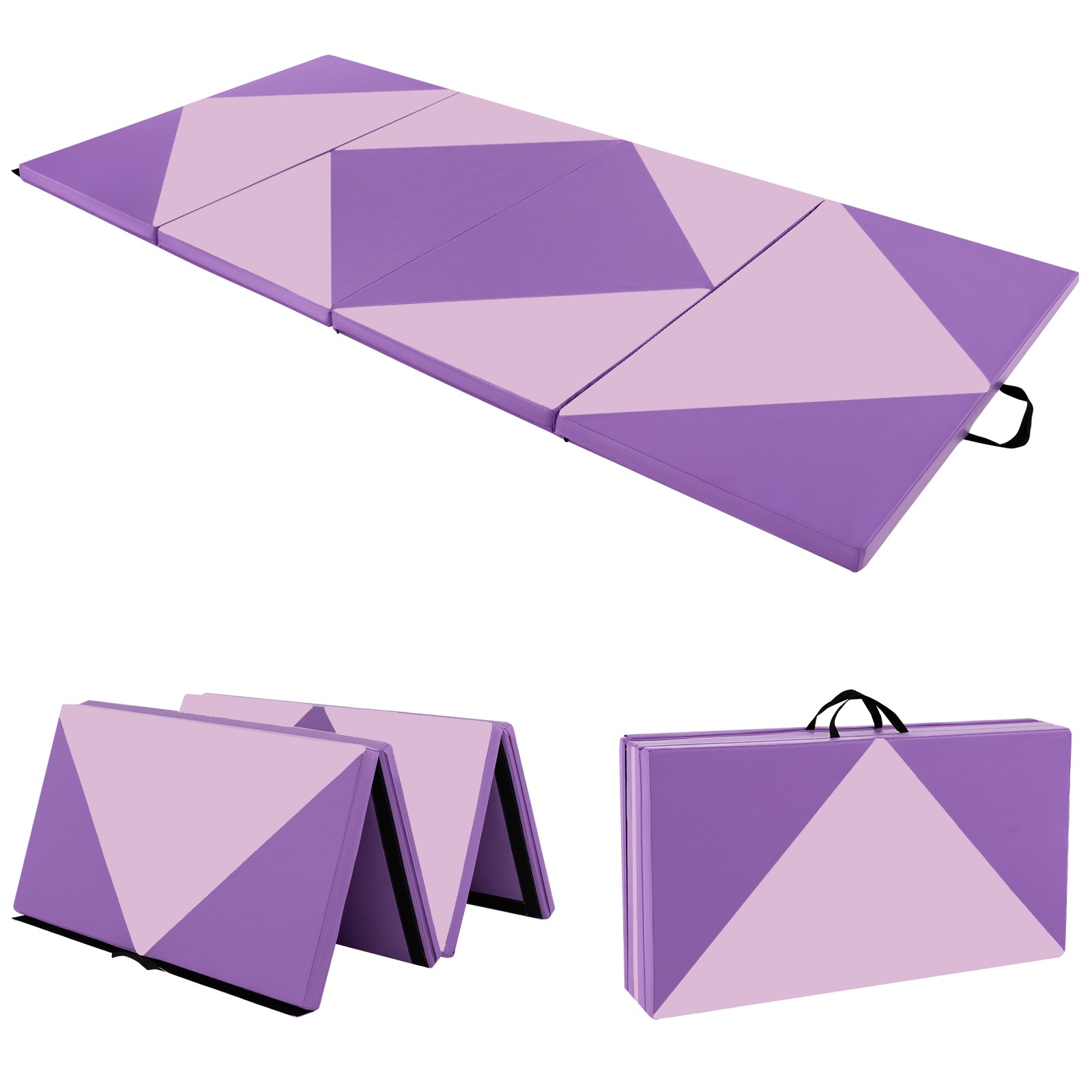 8 Feet PU Leather Folding Gymnastics Mat, Pink Purple Yoga & Gym Mats at Gallery Canada