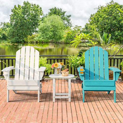 Foldable Weather Resistant Patio Chair, White