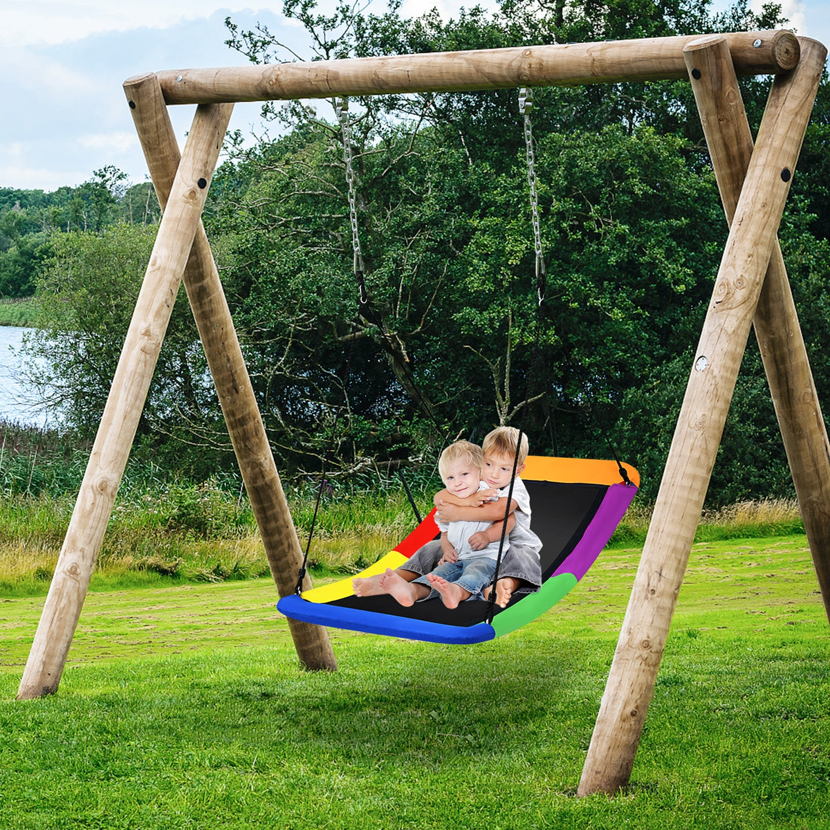 60 Inch Giant 700lb Platform Tree Swing, Multicolor Swing & Playsets at Gallery Canada