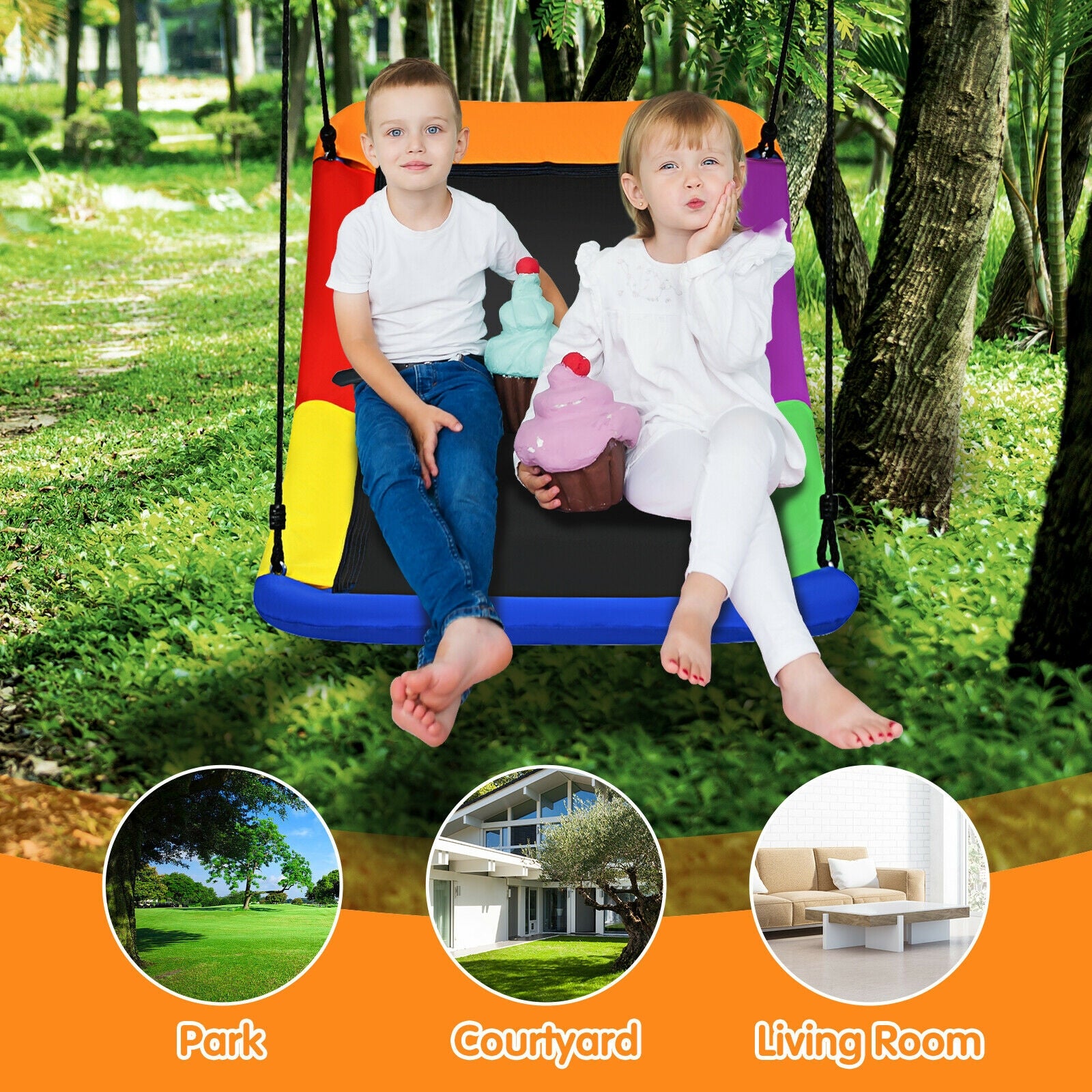 60 Inch Giant 700lb Platform Tree Swing, Multicolor Swing & Playsets at Gallery Canada