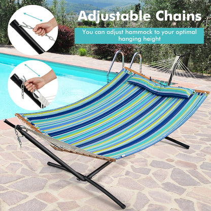 Foldable Portable Patio Hammock Swing Chair Bed, Blue Green Hammocks at Gallery Canada