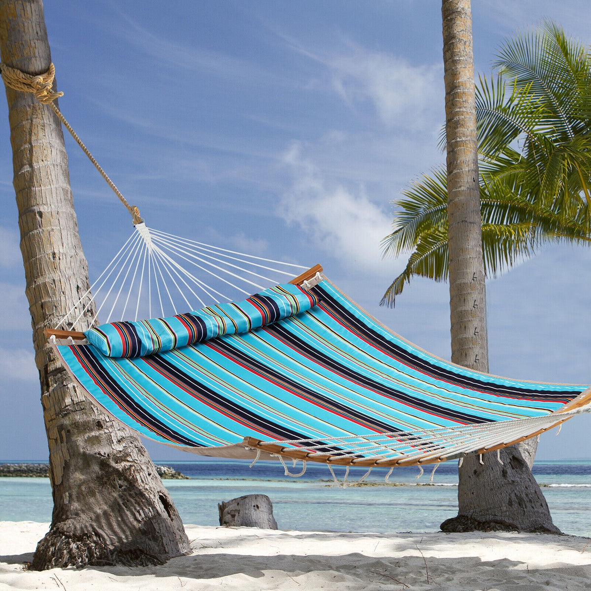 Outdoor Hammock With Detachable Pillow, Blue Hammocks at Gallery Canada