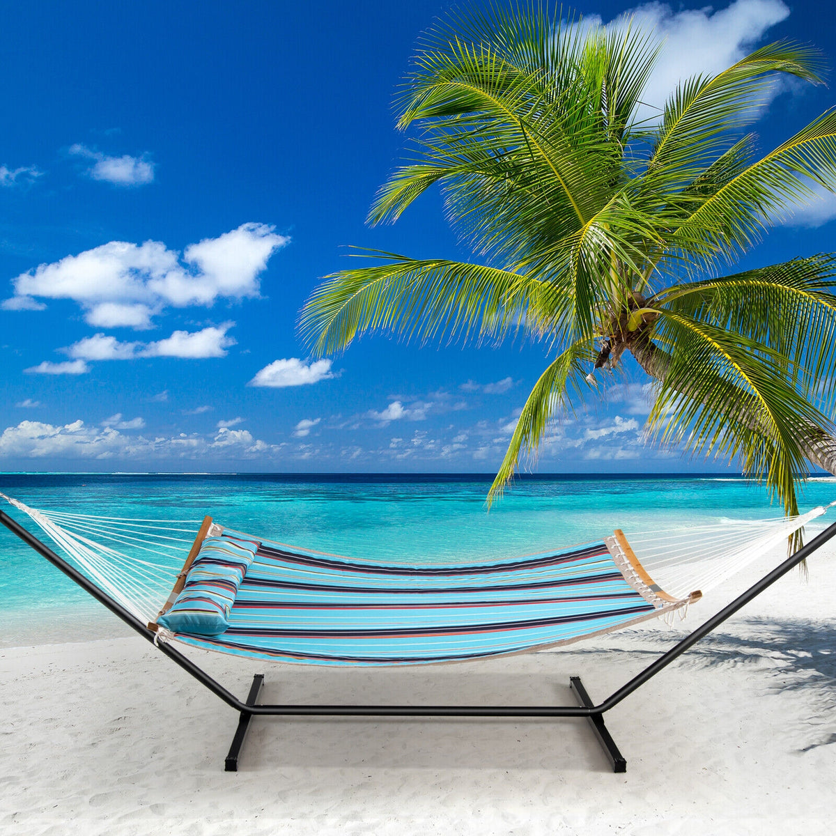 Outdoor Hammock With Detachable Pillow, Blue Hammocks at Gallery Canada