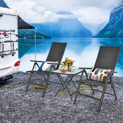 18 Inch Square Patio Bistro Table, Rustproof Frame, Black Patio Coffee Tables at Gallery Canada