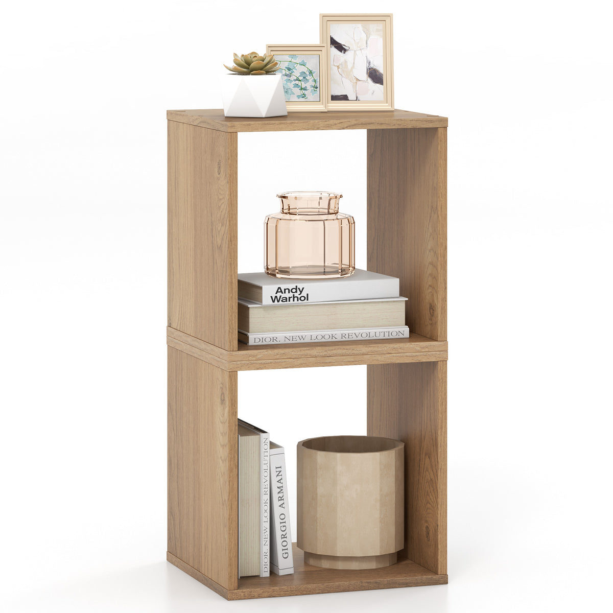 2 Cubes Stackable Bookcase, Natural Bookcases at Gallery Canada